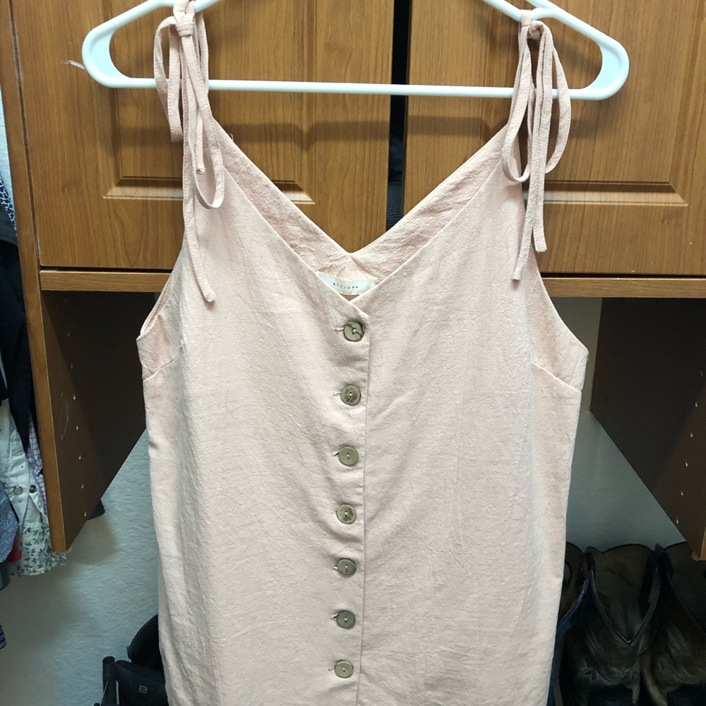 Button up tie top blouse